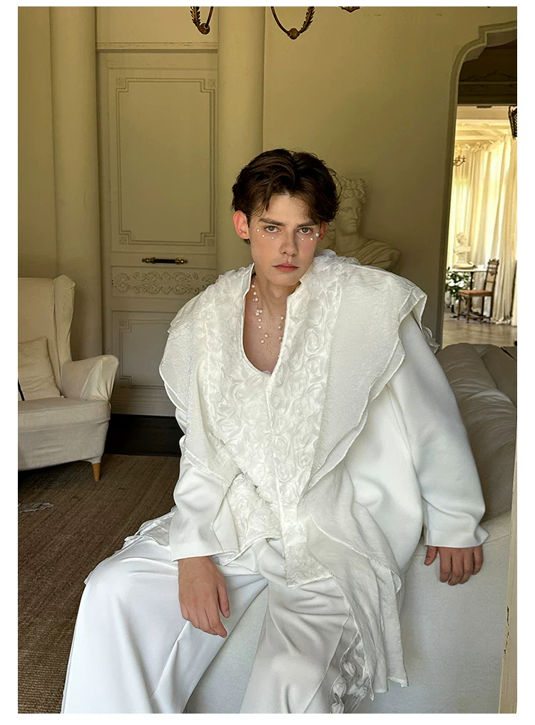 3D Floral Textured Casual Suit Jacket - Image 6