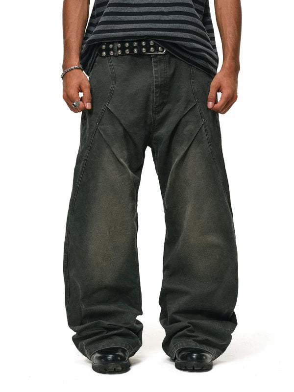 3D Pleated Wide Leg Cargo Pants - Image 3