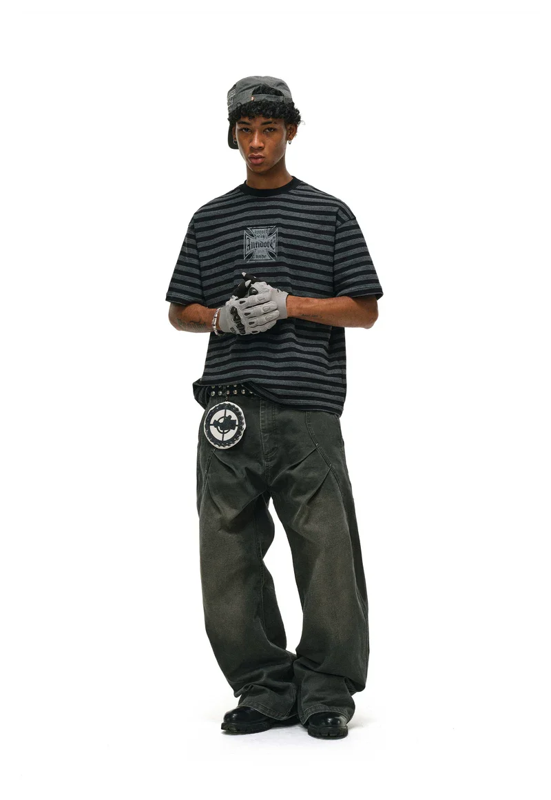 3D Pleated Wide Leg Cargo Pants - Image 8