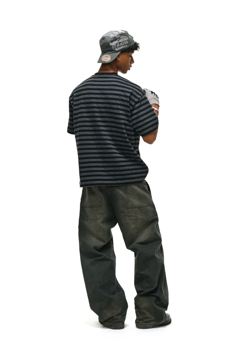 3D Pleated Wide Leg Cargo Pants - Image 9