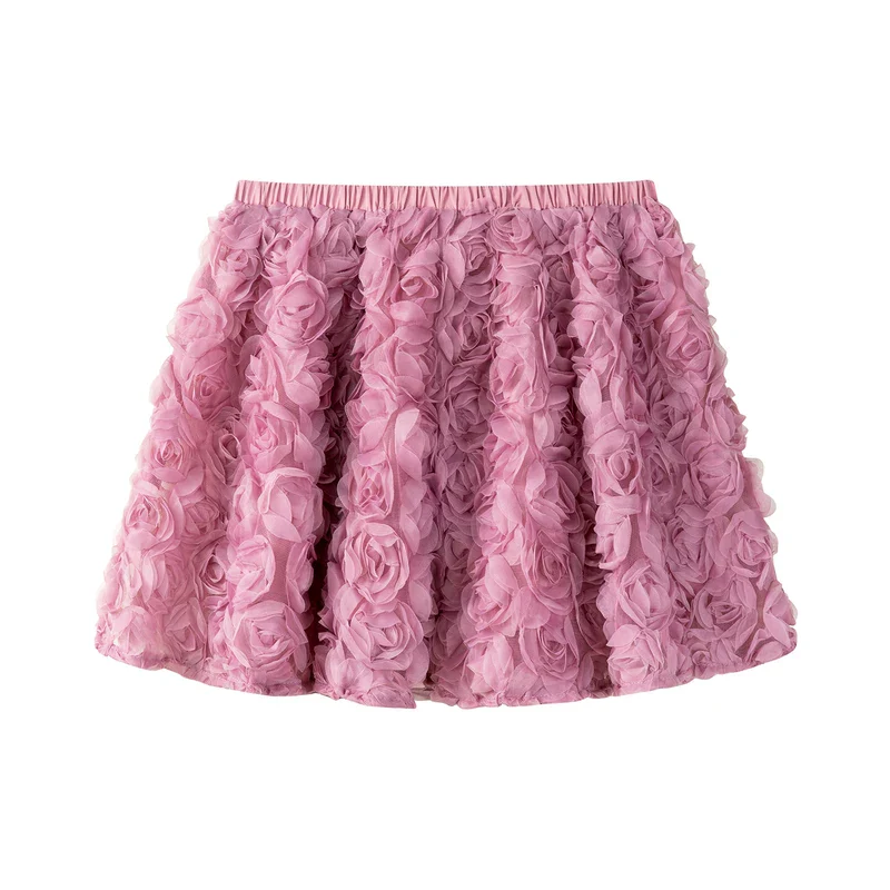 Rose Mesh A-Line Mini Skirt