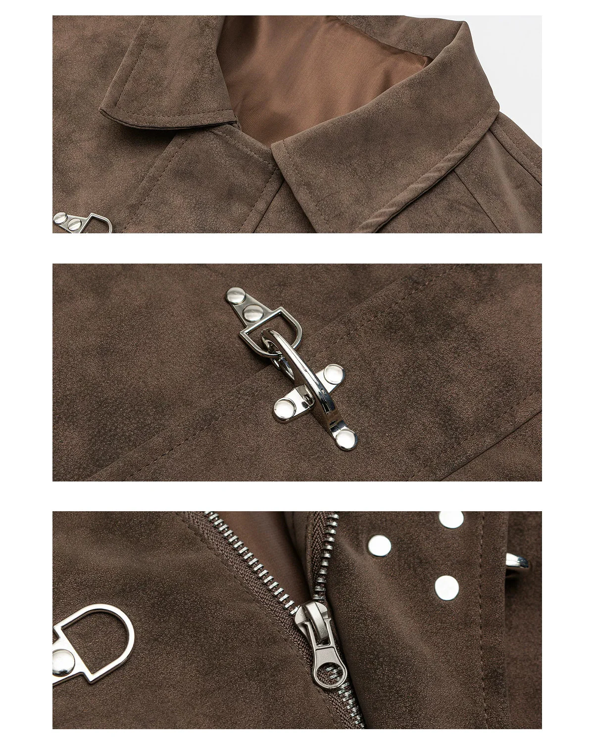 Airplane Buckle Zip Front Short Jacket - Image 7