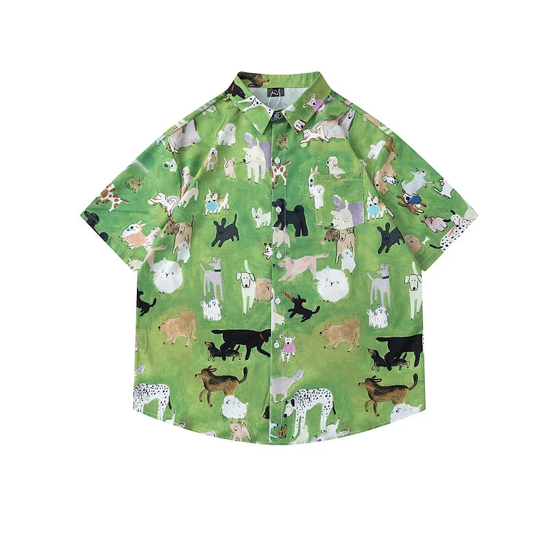 Animal Park Print Short-Sleeve Shirt
