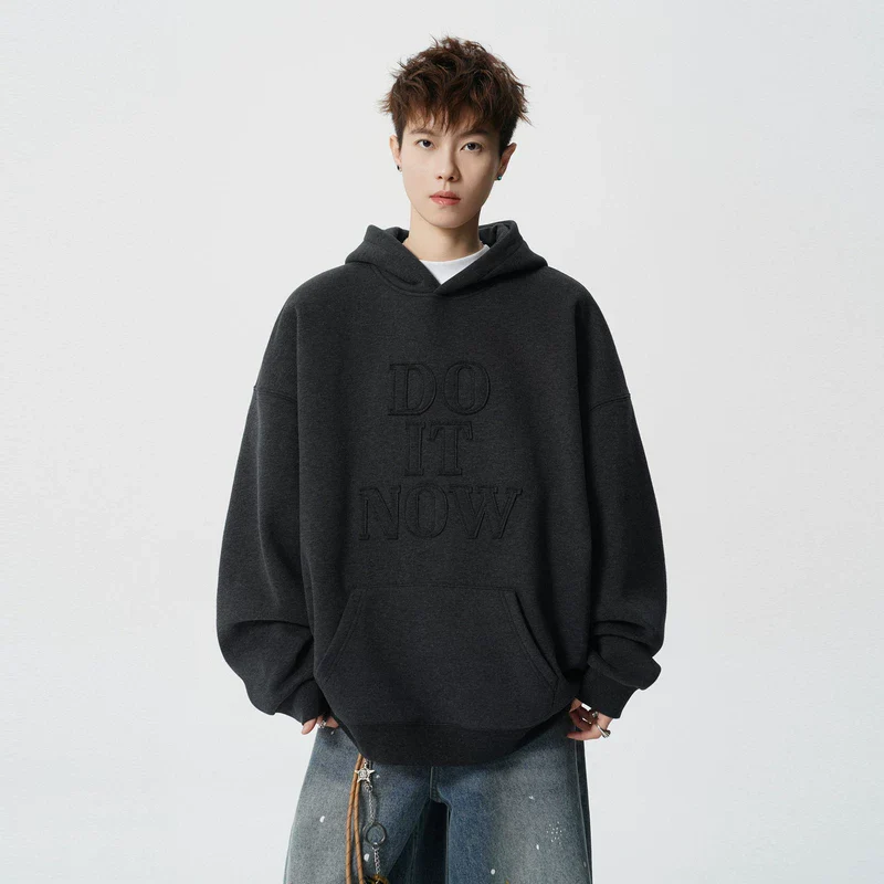 Appliqué Letter Oversized Hoodie - Image 4