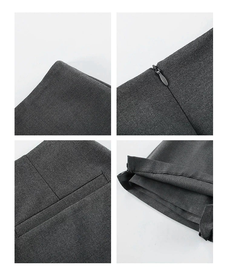 Asymmetrical Half-Slit Skirt - Image 13
