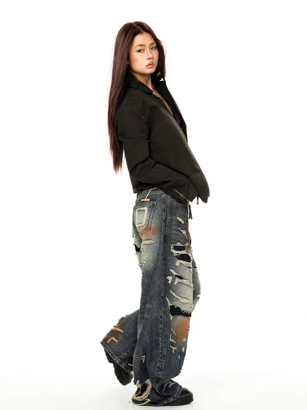 Asymmetrical Zip-Up Short Street Jacket - Image 7
