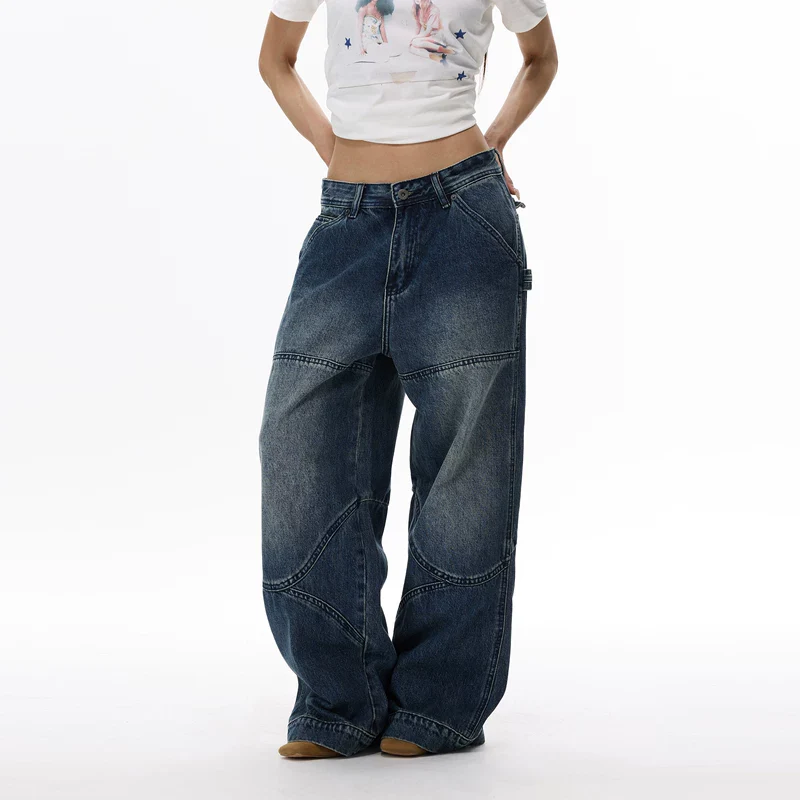 Panel Detailing Baggy Streetwear Jeans
