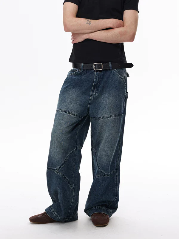 Panel Detailing Baggy Streetwear Jeans - Image 2