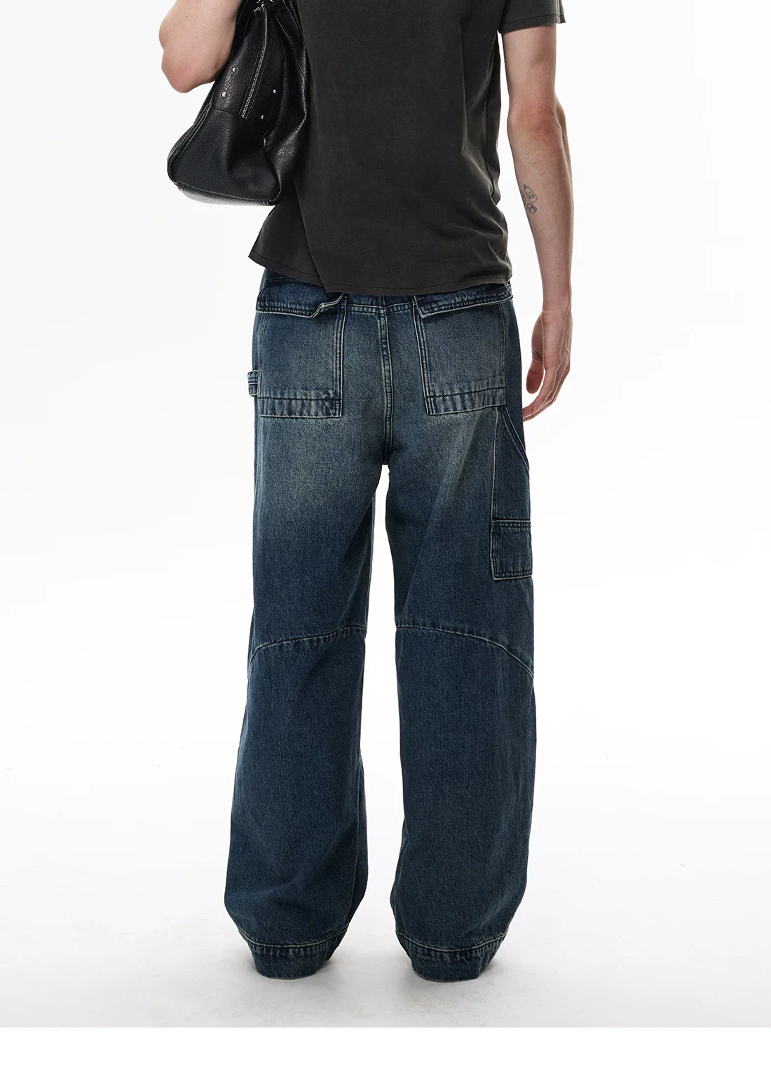 Panel Detailing Baggy Streetwear Jeans - Image 6