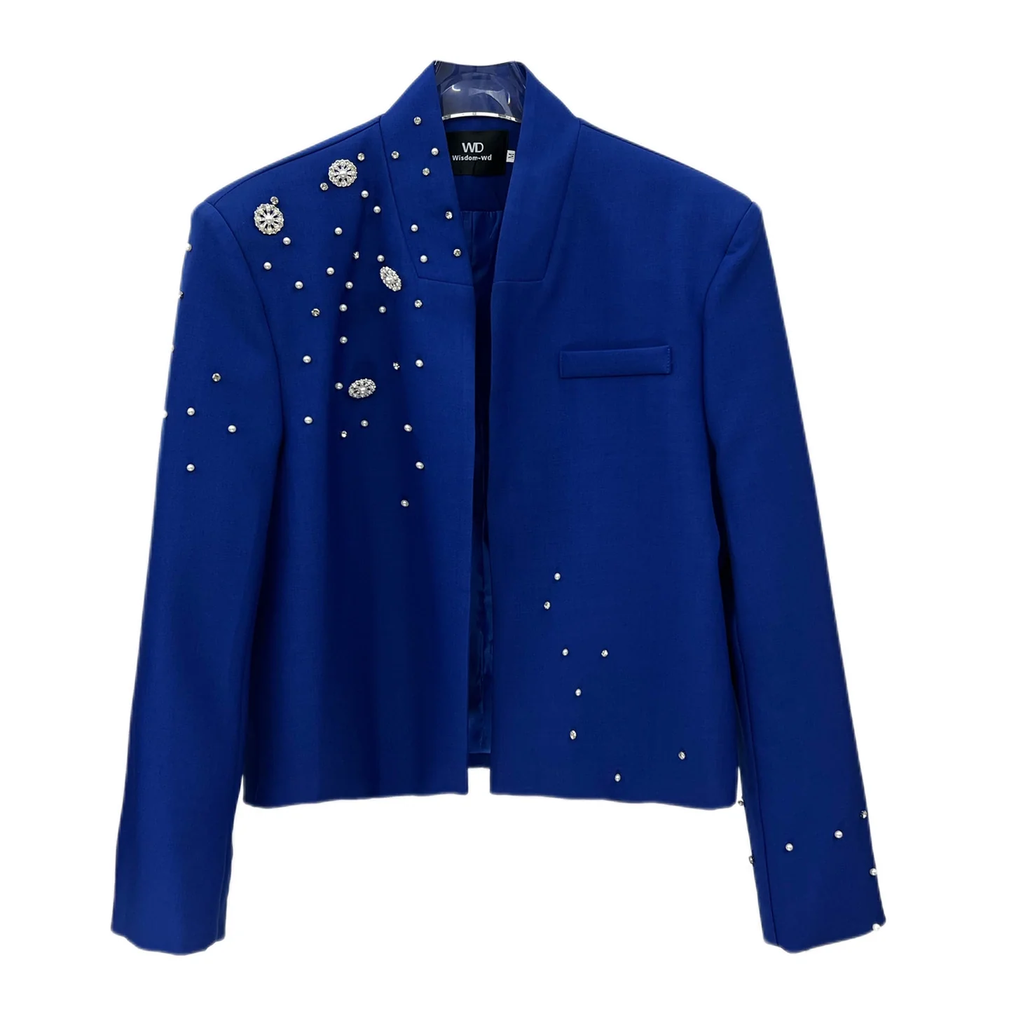 Beaded Diamond Embellished Loose Suit Jacket - Image 7