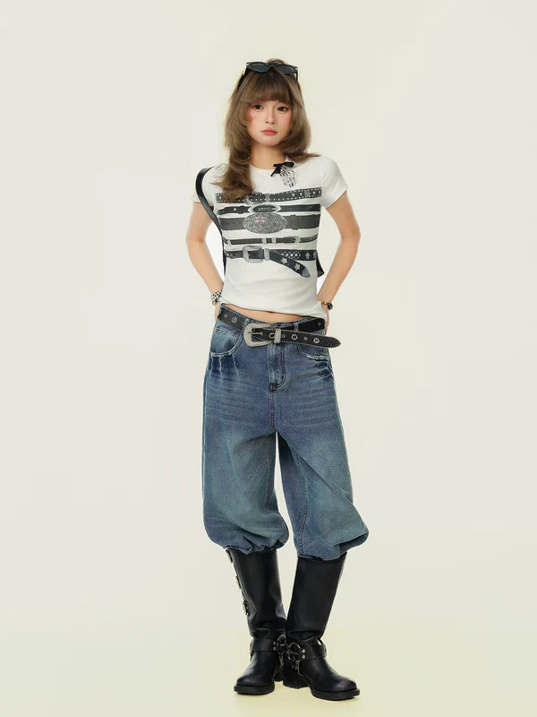 Belt Graphic Slim Fit Short-Sleeve T-Shirt - Image 4