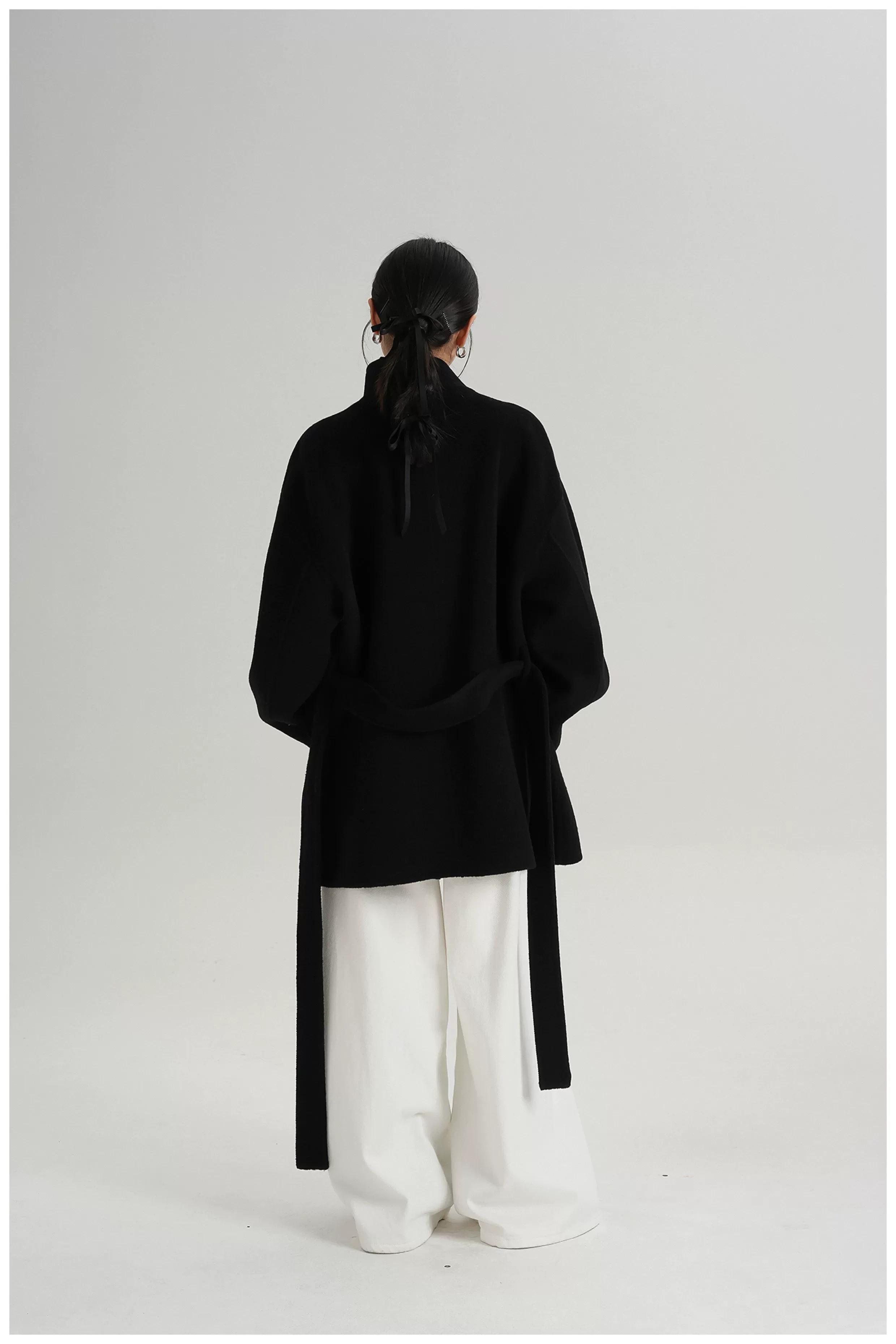Belted Mid-Length Wool Coat - Image 17