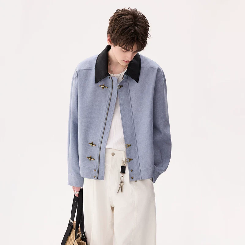 Button-Front Collared Casual Jacket - Image 6