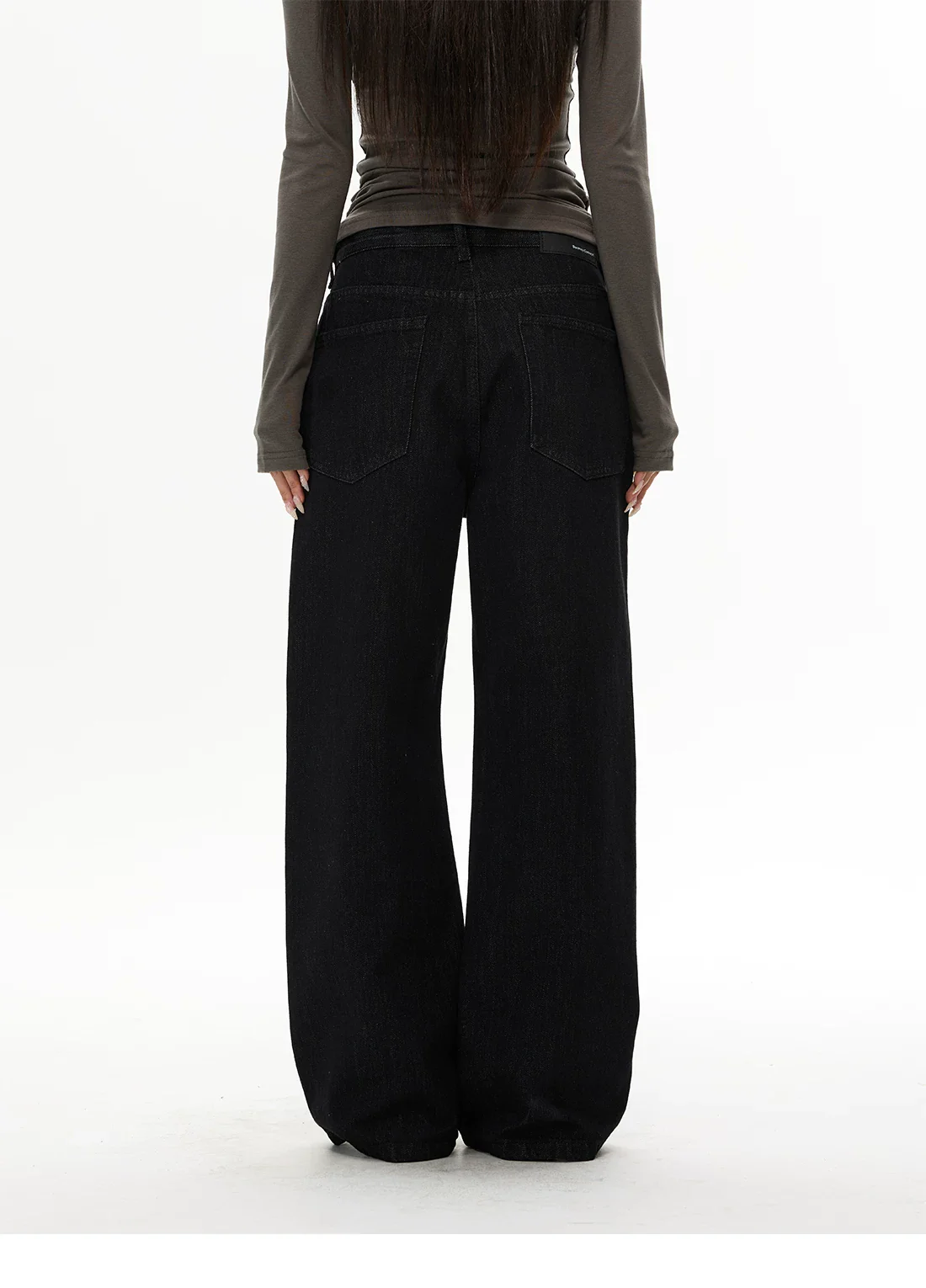 Button Front Straight Leg Jeans - Image 7