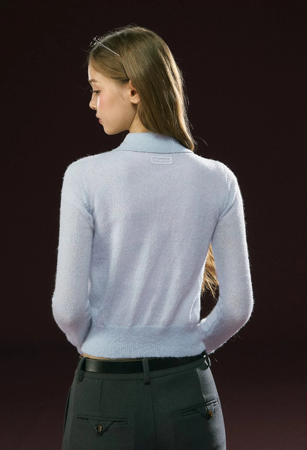 Button-Up Knit Collared Cardigan - Image 5