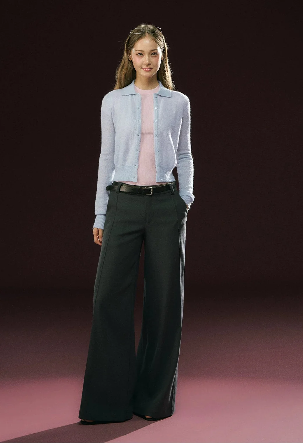 Button-Up Knit Collared Cardigan - Image 7