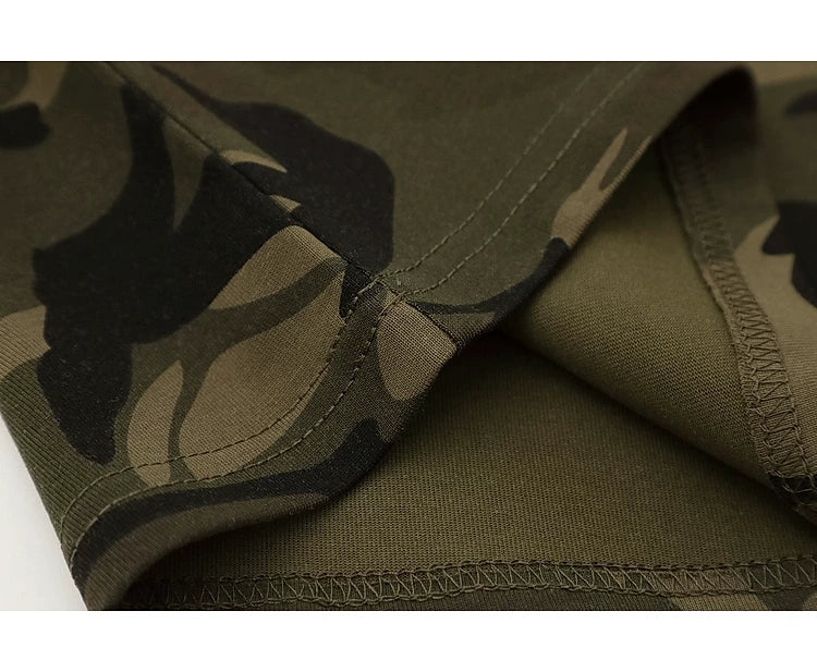 Camouflage Patchwork Long Sleeve Pullover - Image 7