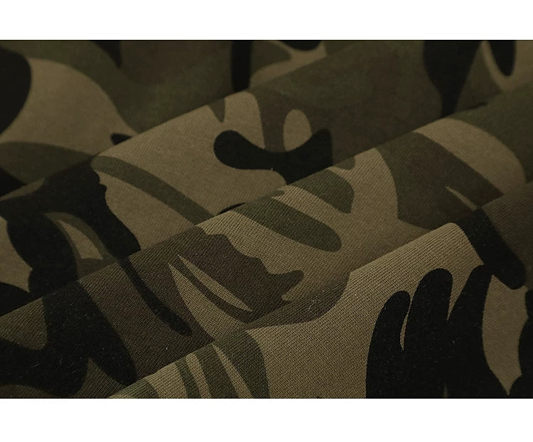 Camouflage Patchwork Long Sleeve Pullover - Image 8