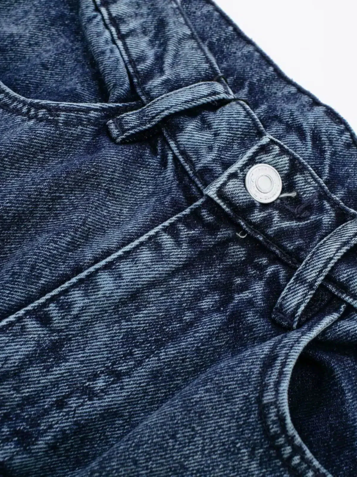 Multiple Pockets Cargo Denim Pants - Image 2