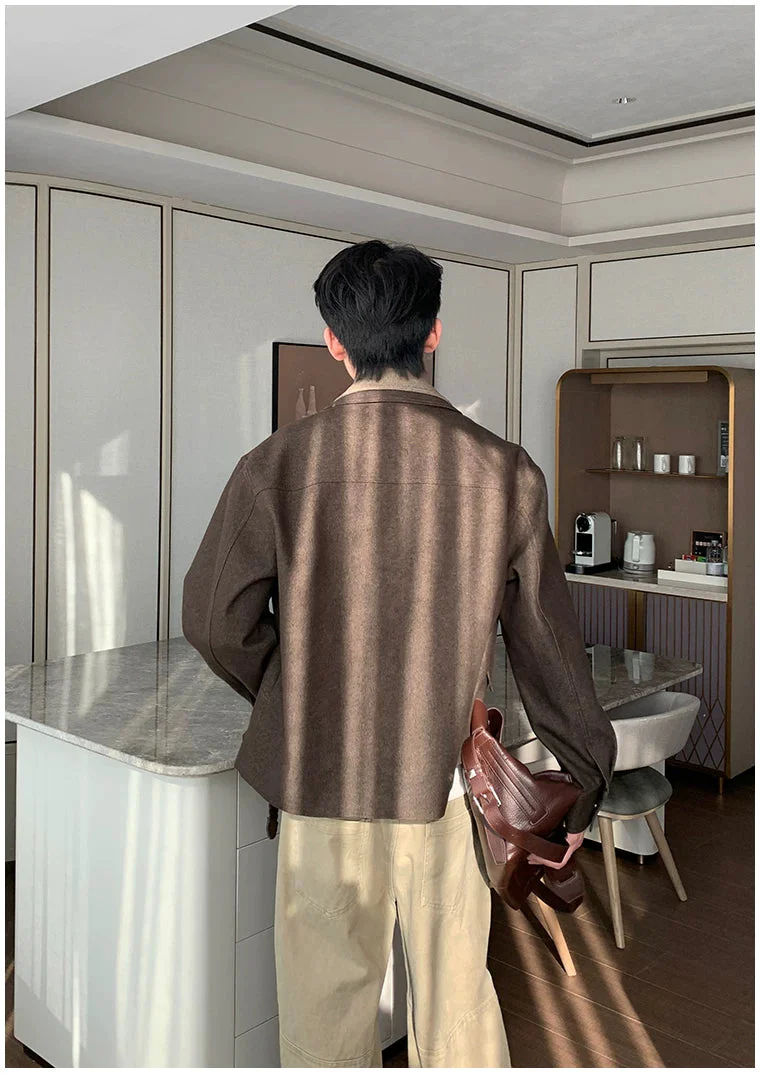 Casual Collared Zip-Up Jacket - Image 5