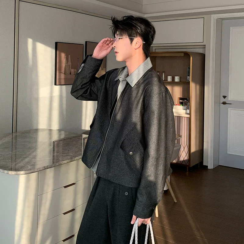 Casual Collared Zip-Up Jacket - Image 6