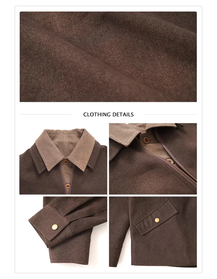 Casual Collared Zip-Up Jacket - Image 7