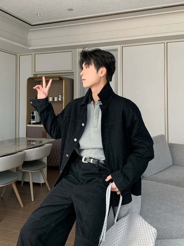 Casual Denim Suit Jacket and Pants