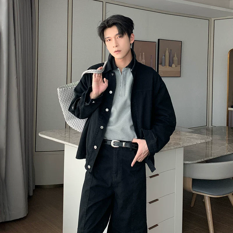 Casual Denim Suit Jacket and Pants - Image 3