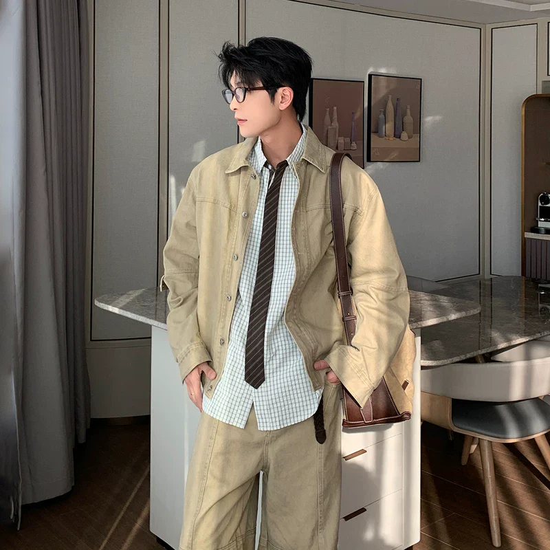 Casual Denim Suit Jacket and Pants - Image 4