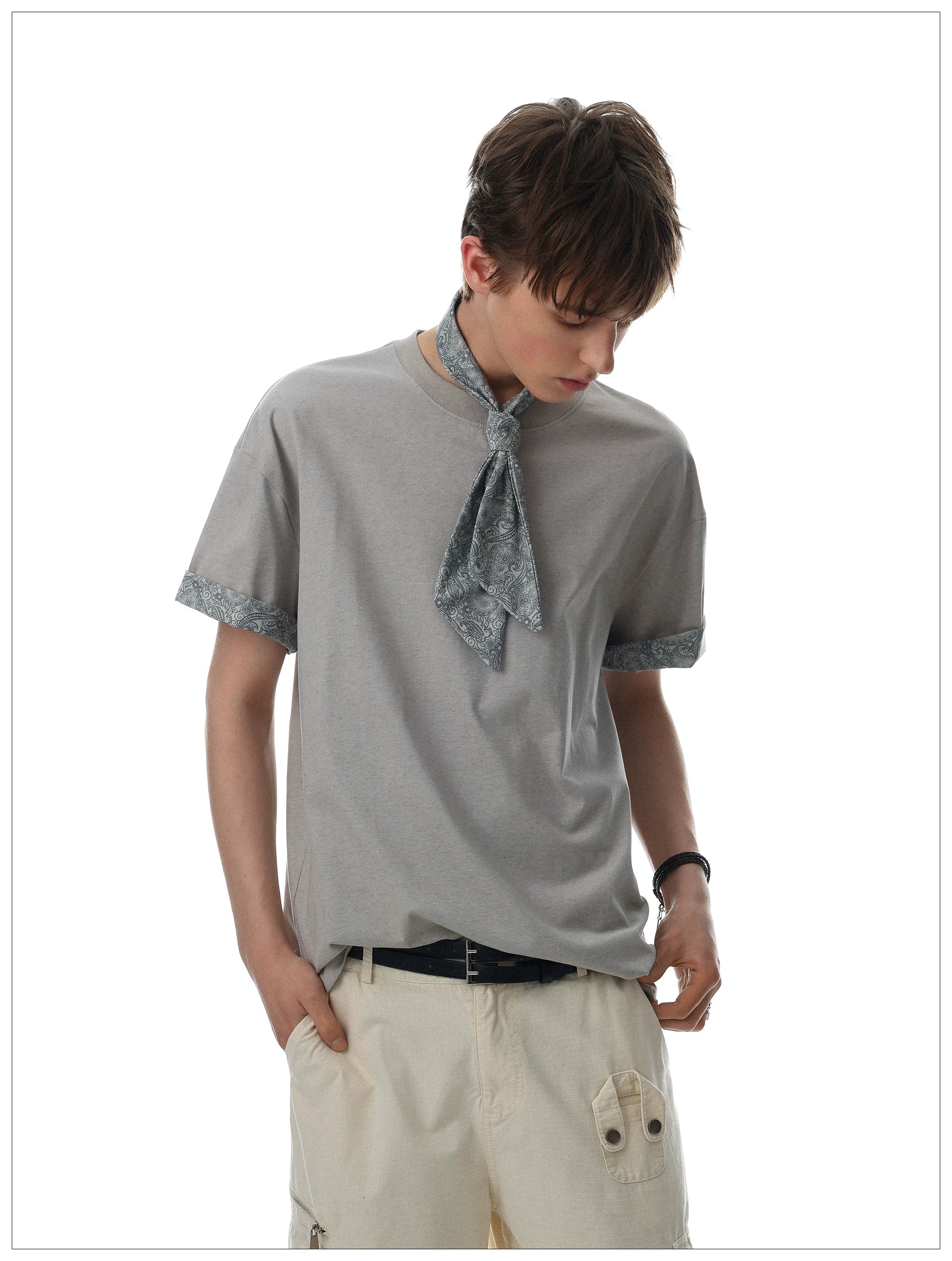 Casual Patchwork Short-Sleeve T-Shirt - Image 4