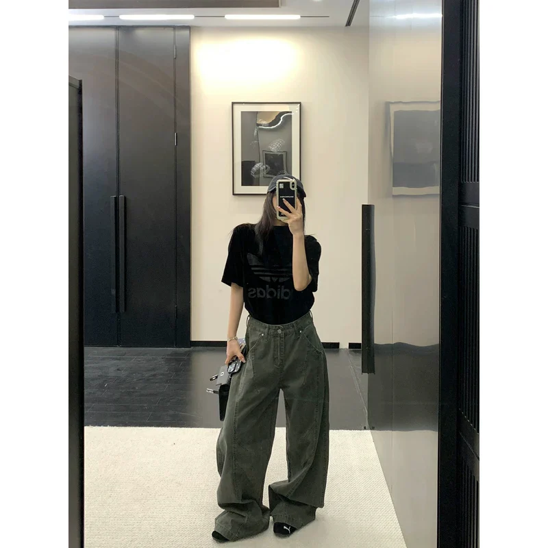 Relaxed Wide-Leg Straight Pants - Image 7