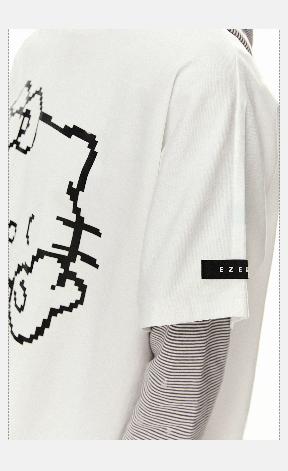 Cat Print Irregular Hem Turtleneck - Image 10
