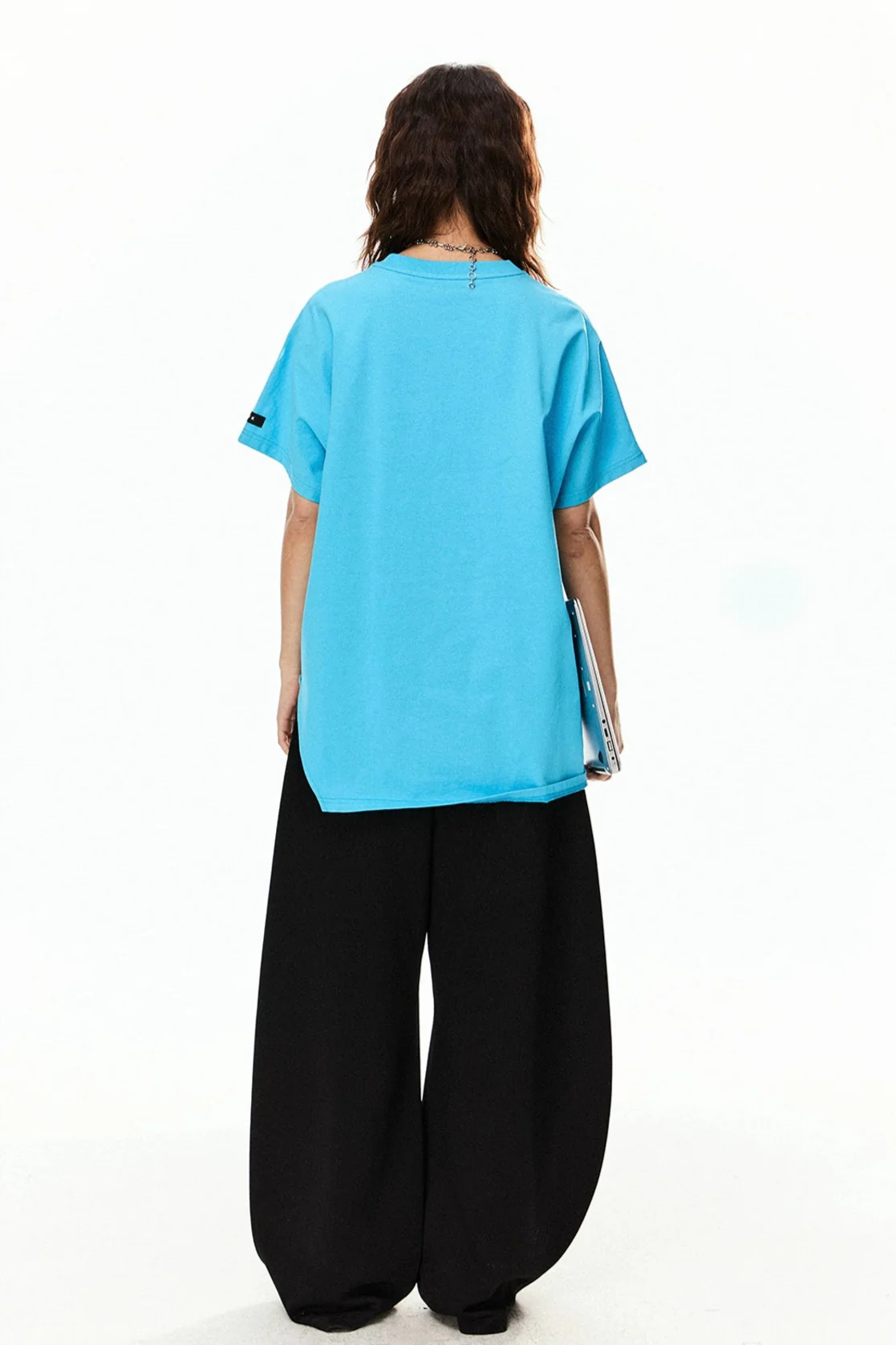 Cat Print Irregular Hem Turtleneck - Image 9