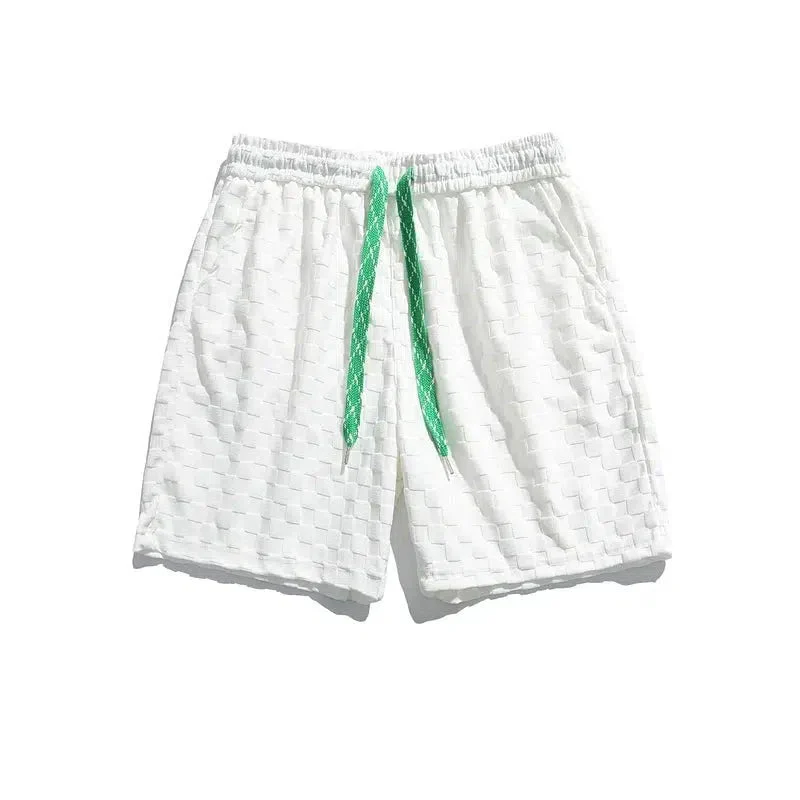 Checked Drawstring Shorts - Image 3