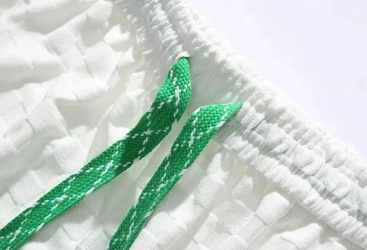 Checked Drawstring Shorts - Image 4