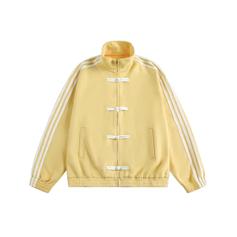 Chinese Style Three-Stripe Zip-Up Jacket - Image 10