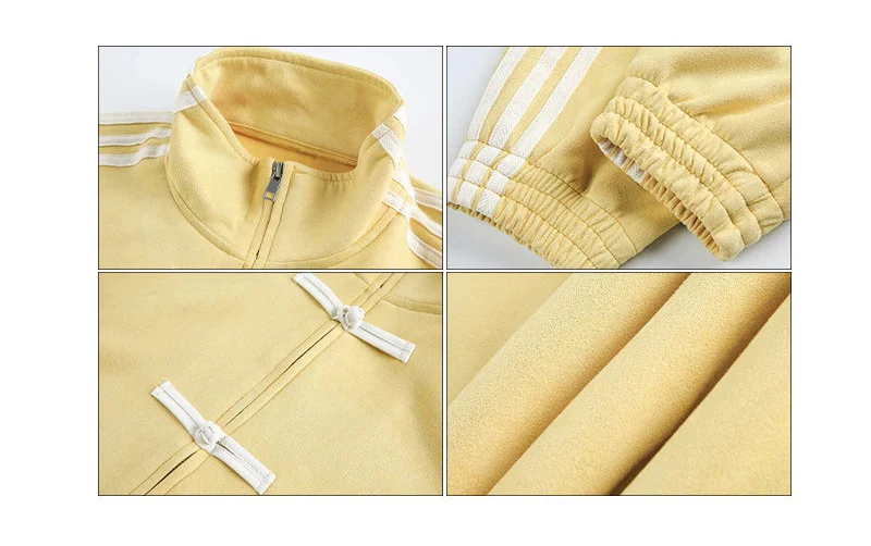 Chinese Style Three-Stripe Zip-Up Jacket - Image 11