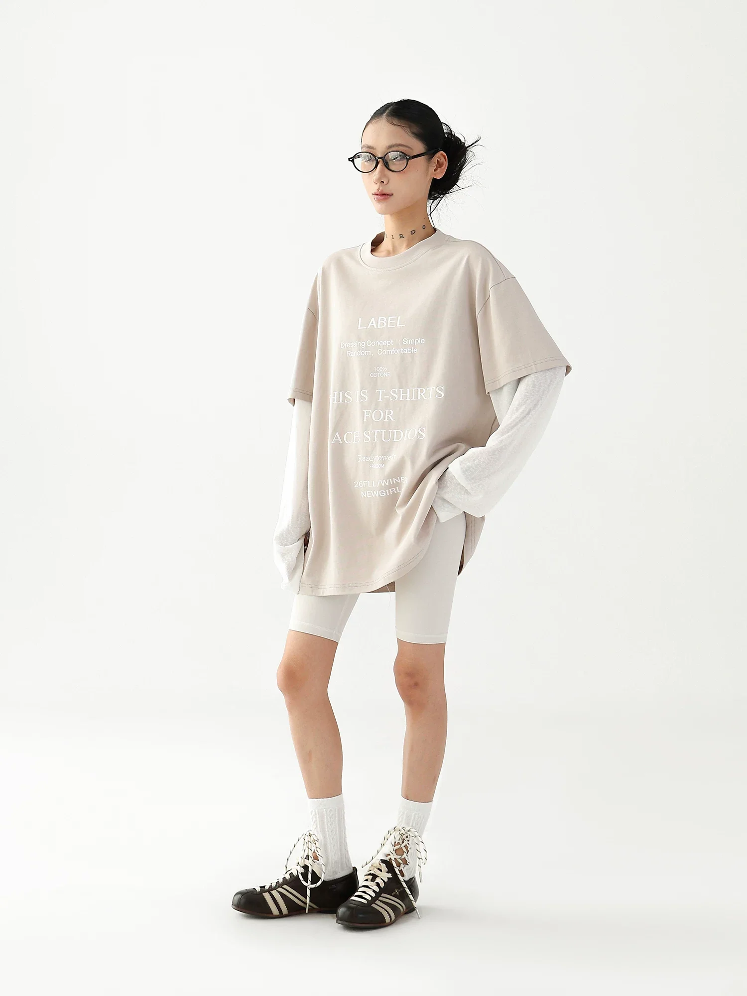 Colorblock Faux Two-Piece Long Sleeve T-Shirt - Image 7