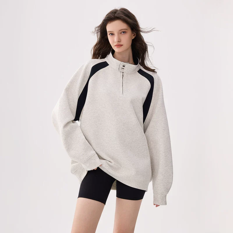 Colorblock Quarter-Zip Sweatshirt - Image 6