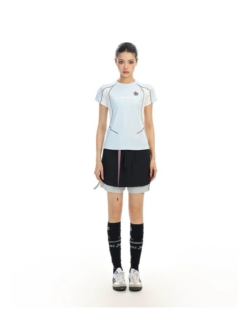 Colorblock Raglan Short Sleeve Sports Top - Image 10
