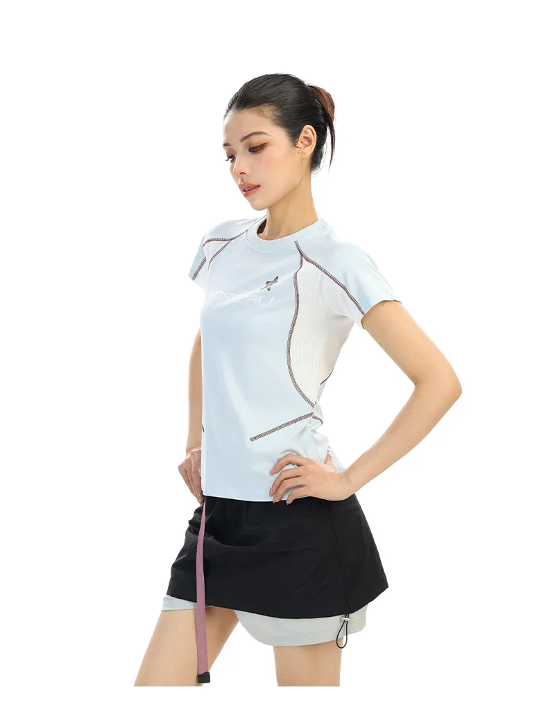 Colorblock Raglan Short Sleeve Sports Top - Image 6