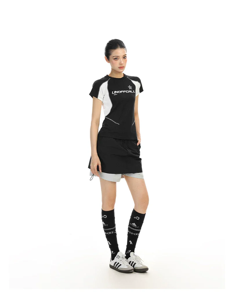 Colorblock Raglan Short Sleeve Sports Top - Image 8