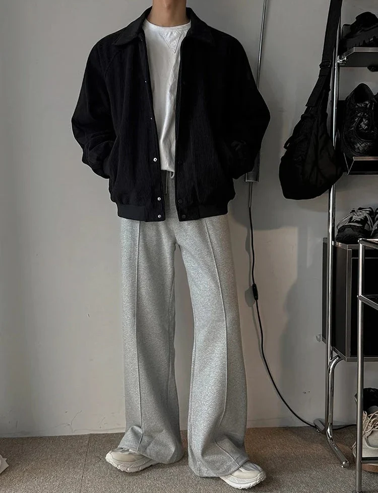 Corduroy Collared Loose Fit Jacket - Image 6