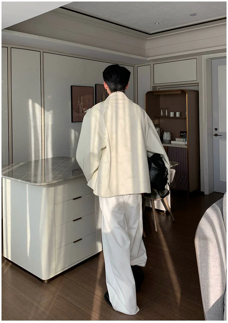 Cotton Stand Collar Lightweight Jacket - Image 7