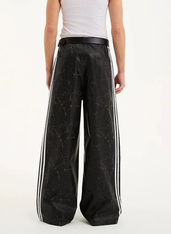 Crack Pattern Wide Leg Button Pants - Image 2
