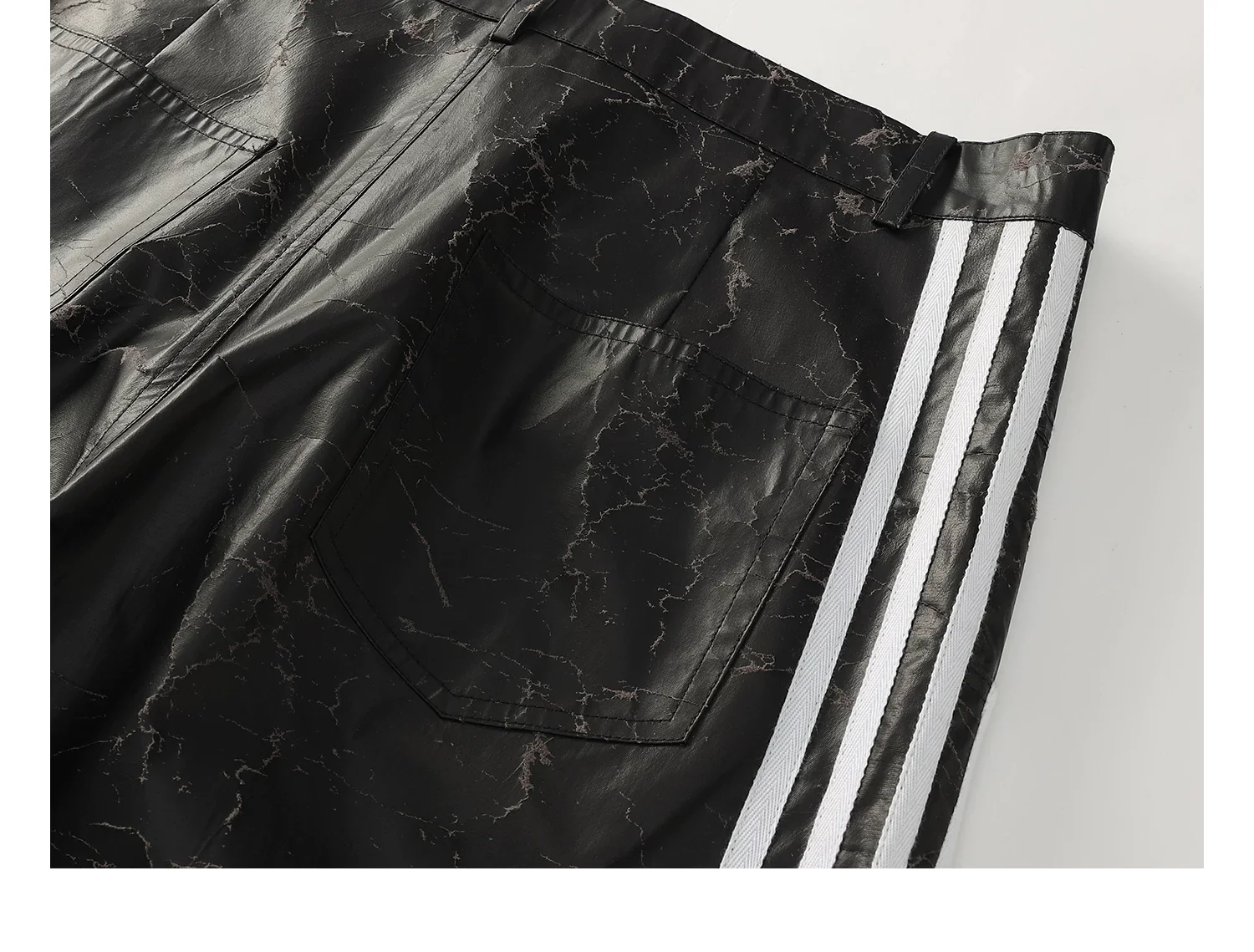 Crack Pattern Wide Leg Button Pants - Image 9