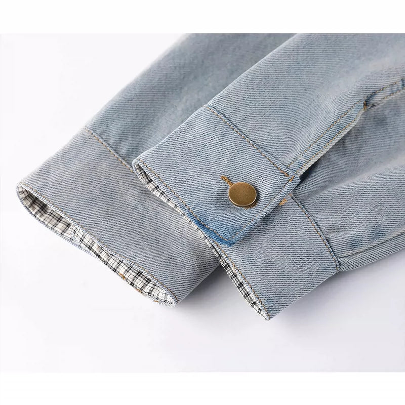 Cropped Vintage Denim Jacket - Image 6