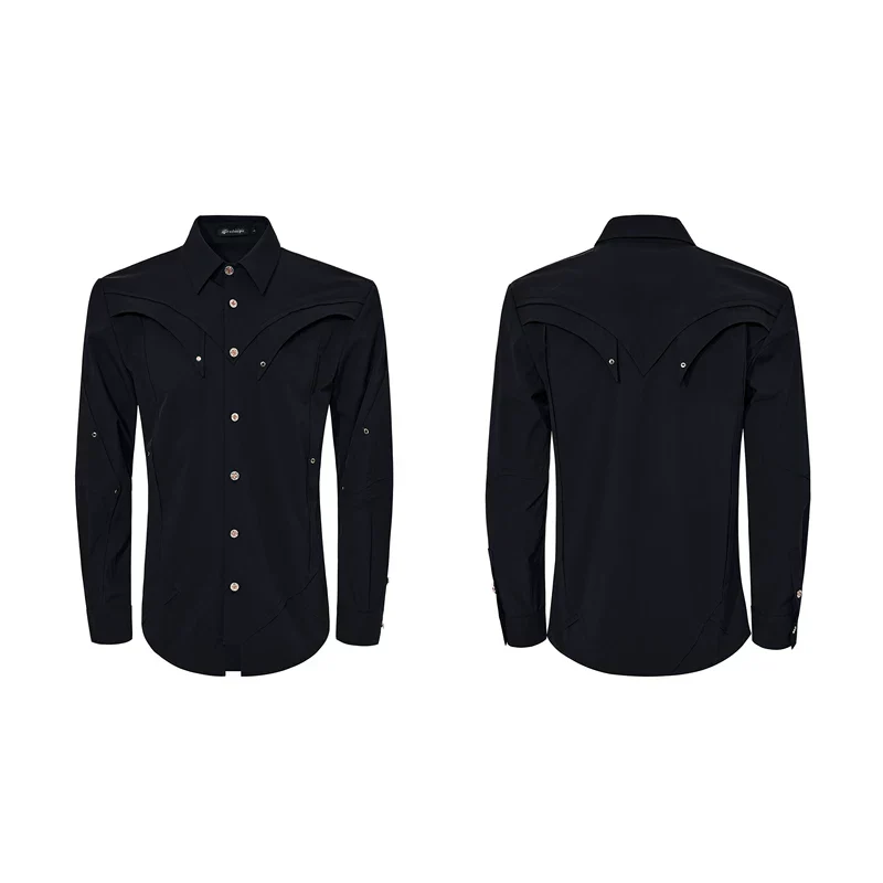Deconstructed Button Long Sleeve Shirt - Image 8
