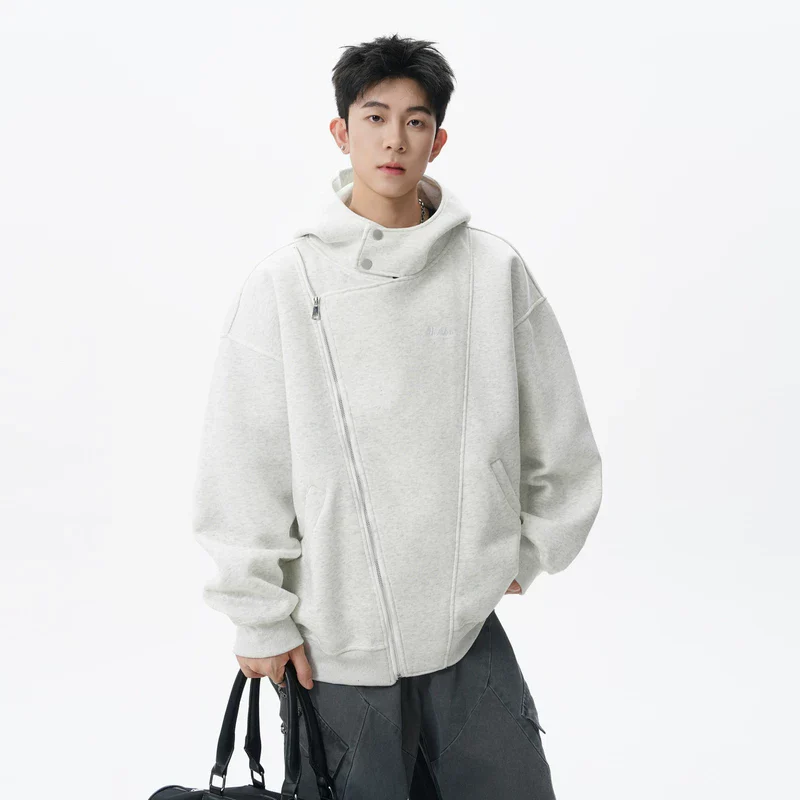 Deconstructed Asymmetrical Zip Hoodie - Image 5