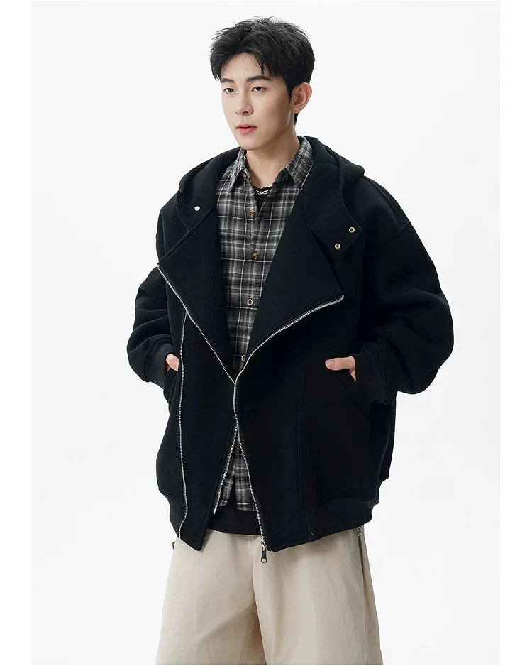 Deconstructed Asymmetrical Zip Hoodie - Image 6